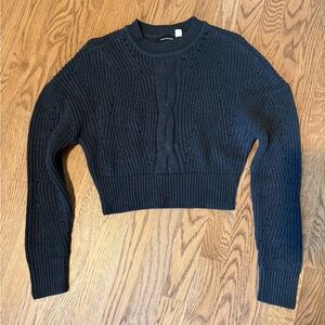 NWOT Frank and Oak cropped sweater. Size small. Color charcoal.